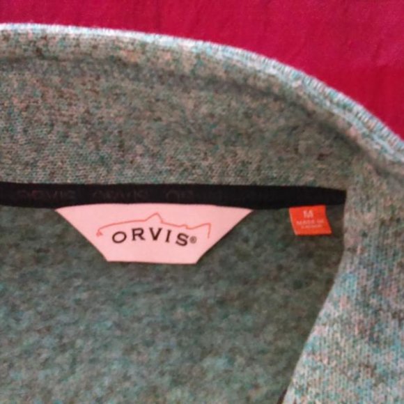 Marled Glacial Green Sweater Fleece vest size Med - Picture 4 of 6